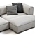 Modern Poff Sofa: Sleek & Stylish 3D model small image 2