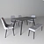 Sleek Kuryakin Dining Set 3D model small image 1