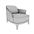 Cocoon L Armchair Set by Frag 3D model small image 3