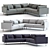 Modern West Elm Halsey L-Shaped Sectional 3D model small image 1