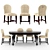 Modern Italian Canova Table and Flo Chair Set 3D model small image 1