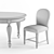 Modern Italian Canova Table and Flo Chair Set 3D model small image 2