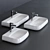 NUR Washbasin | Elegant Ceramic Rectangular Sink 3D model small image 2