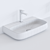 NUR Washbasin | Elegant Ceramic Rectangular Sink 3D model small image 3