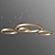 Sleek Brass Henge Ring Light 3D model small image 2