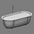 Cuna Agrape Spa Bathtub: Immerse in Luxury 3D model small image 2