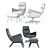 Moro Armchair: Stylish & Comfortable 3D model small image 3