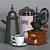 5-Piece Coffee Brewing Set 3D model small image 1