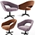 Sleek Modern Leisure Chair 3D model small image 1