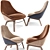Sleek Field Lounge Chair 3D model small image 1