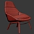 Sleek Field Lounge Chair 3D model small image 2