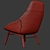 Sleek Field Lounge Chair 3D model small image 3