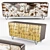 Elegant Wood and Steel Sideboard 3D model small image 1