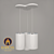 Modern Chandelier with Adjustable Height 3D model small image 1