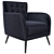 Elegant Fabric Armchair: Roche Bobois Sofia 3D model small image 1