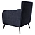 Elegant Fabric Armchair: Roche Bobois Sofia 3D model small image 2