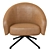 Elegant Violetta Leather Armchair 3D model small image 2