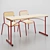 Atlas 2 School Chair & Table: Compliant with NF and NFD Standards 3D model small image 1