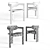 Sleek Pamplona Chair: Italian Design, Original Fabric 3D model small image 3