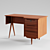 Vintage Wooden Desk 5NL104: Stylish and Functional 3D model small image 1