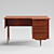 Vintage Wooden Desk 5NL104: Stylish and Functional 3D model small image 2
