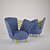 Corsetto: Sophisticated Elegance in an Armchair 3D model small image 1