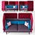 BuzziSpark 2-Seater High-Back Sofa 3D model small image 1