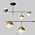 Modern Black Linear Ceiling Light 3D model small image 1