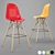 Modern Pyramid Dining Side Bar Stool 3D model small image 1