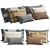 Elegant Home Decor Pillows 3D model small image 1