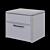 Ameli Glossy White Bedside Table 3D model small image 2