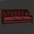 Stylish 2-Seater Sofa 3D model small image 3