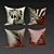 Monstera Decorative Pillow Set 3D model small image 2