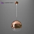 Rose Gold OM Pendant - Lumina Deco Veroni D20 3D model small image 2