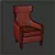 Cozy Comfort Arm Chair 3D model small image 3