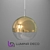 Golden Glow Suspended Lumina D20: Elegant and Eye-Catching 3D model small image 1