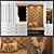 Modern Brown Wardrobe Set 3D model small image 1