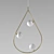 Modern Brass Pendant Light 3D model small image 1