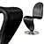 Verpan Leather Chair: Verner Panton Design 3D model small image 2