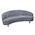 Elegant Velvet Sofa 3D model small image 2