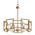 Elegant Marco Chandelier: Clear Glass Shade 3D model small image 1