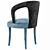 Elegant Split Armchair 3D model small image 2