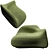 Elegant Matcha Green Sofa 3D model small image 1