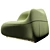 Elegant Matcha Green Sofa 3D model small image 2