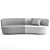  Elegant Oval Stay Sofa - 240x95cm 3D model small image 3