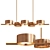 Elegant Linear Chandelier: 184cm Length 3D model small image 1