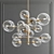 Elegant Silver Chandelier: Argento S 3D model small image 1