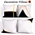 Marbling Decorative Pillows Set 3D model small image 1