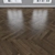 Earthy Oak Parquet: Herringbone, Linear, Chevron 3D model small image 2