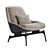 Modern Velvet Lounge Chair - Blu Dot 3D model small image 3